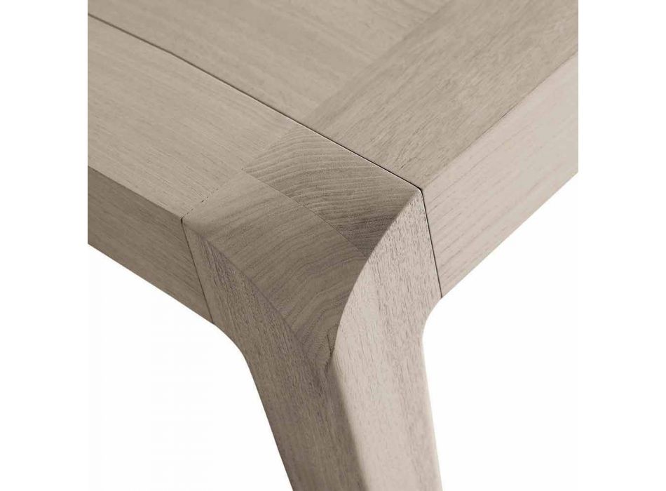 Extendable table in natural gray walnut modern design Matis Viadurini