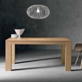 Design extendable table in oak wood made in Italy, Sondrio