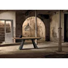 Extendable Side Table in Oak Made in Italy - Zerba Viadurini