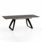 Modern extendable table with metal legs, Villongo Viadurini