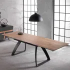 Modern extendable table with metal legs, Villongo Viadurini