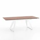 Modern extendable table with metal legs, Villongo Viadurini