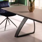 Modern extendable table with metal legs, Villongo Viadurini