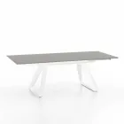 Modern extendable table with metal legs, Villongo Viadurini