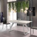 Modern extensible table up to 270 cm with metal legs Villongo