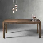 Modern extendable table with trapeze legs in Parre ash wood Viadurini