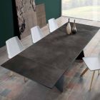 Modern extending table with stoneware top made in Italy, Erve Viadurini