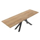 Modern Extendable Table with Laminated Wooden Top Made in Italy – Settimmio Viadurini