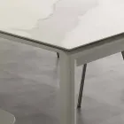 Modern extendable table with Filadelfia ceramic glass top Viadurini