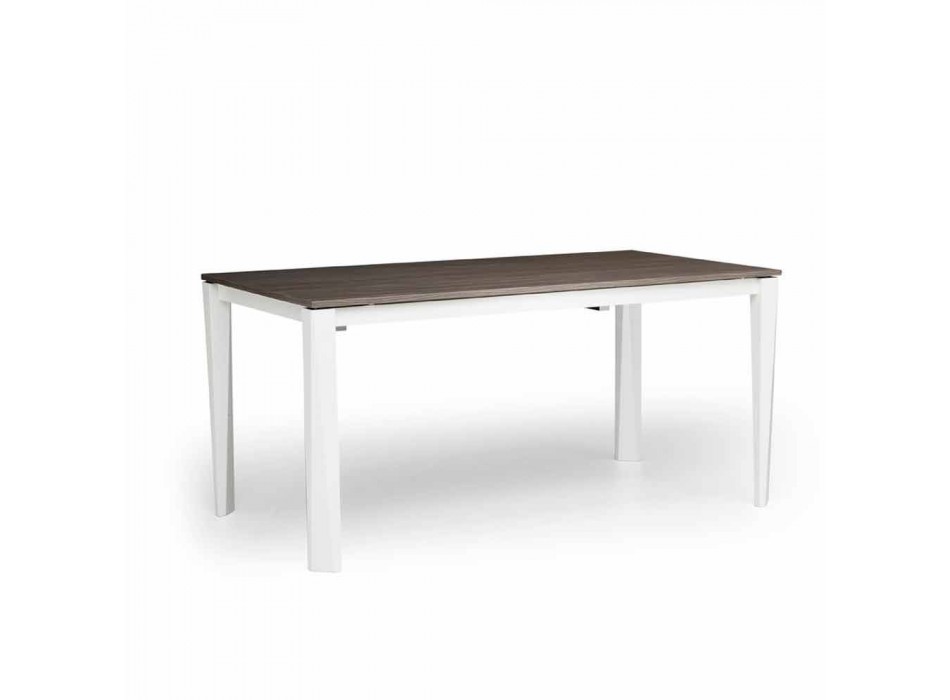 Modern extending table in white ash made in Italy, Medicina Viadurini