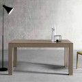 Modern extendable table in ash wood made in Italy, Leffe