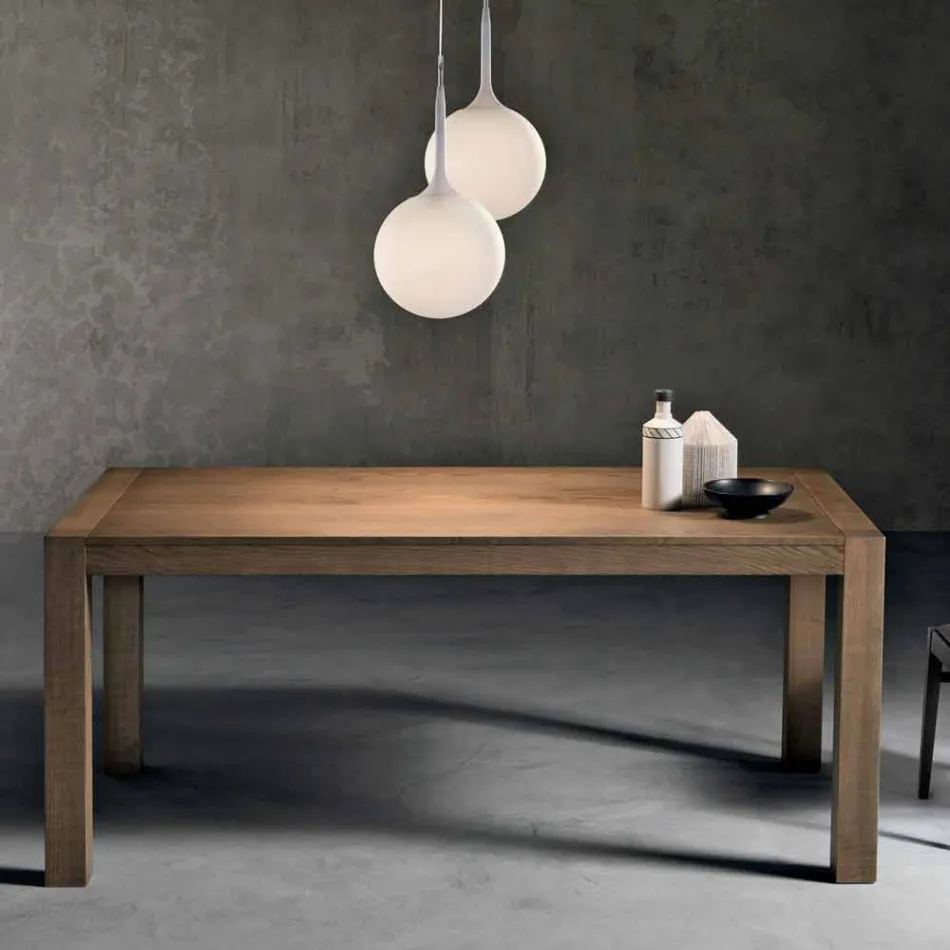 Modern extendable table in ash wood produced in Italy Parre Viadurini
