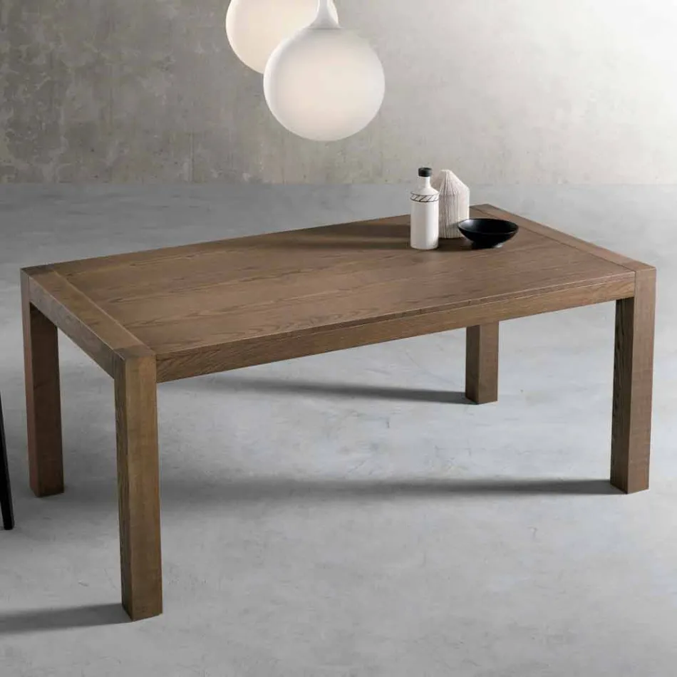Modern extendable table in ash wood produced in Italy Parre Viadurini