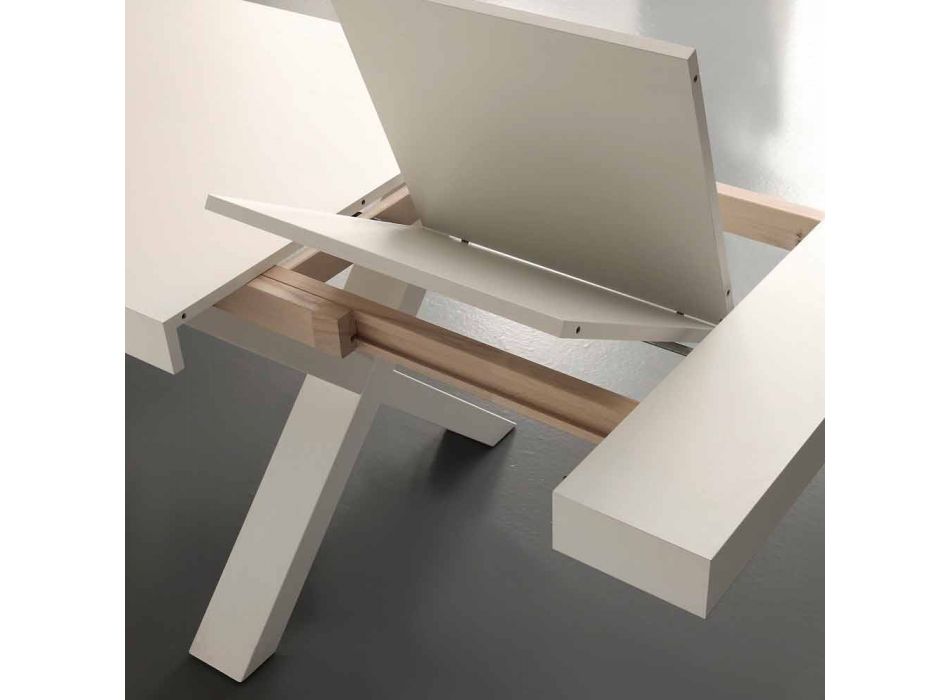 Modern extendable table in melamine and Mdf Denver Viadurini