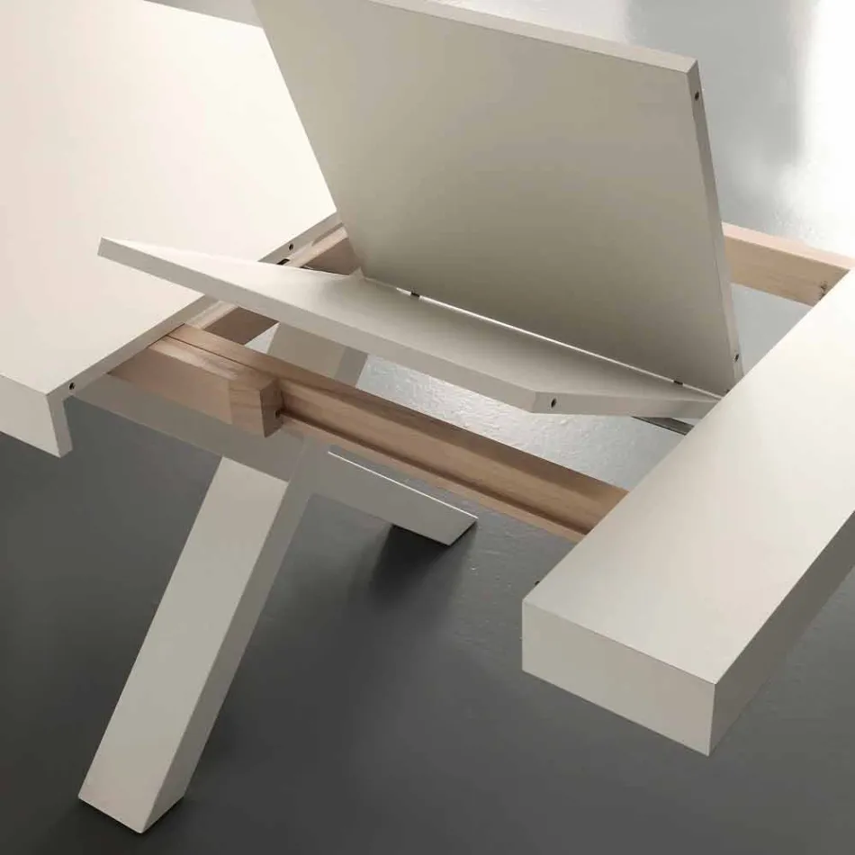 Modern extendable table in melamine and Mdf Denver Viadurini