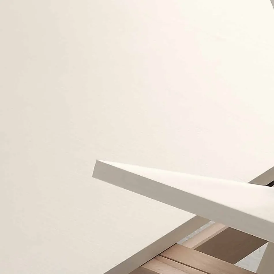 Modern extendable table in melamine and Mdf Denver Viadurini