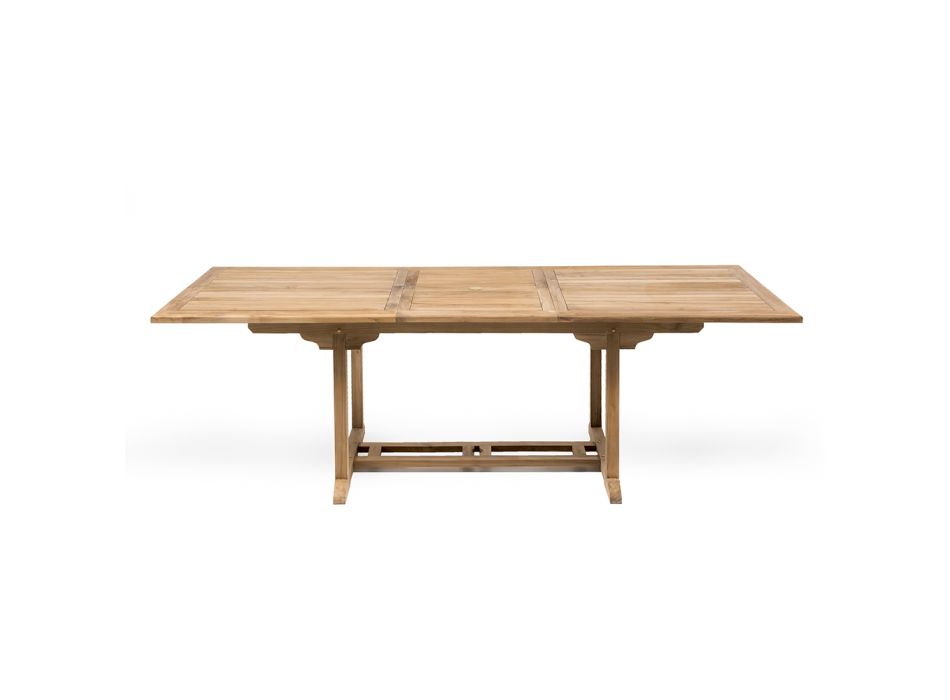 Extendable Outdoor Table in Teak of Various Sizes - Yggdrasil Viadurini