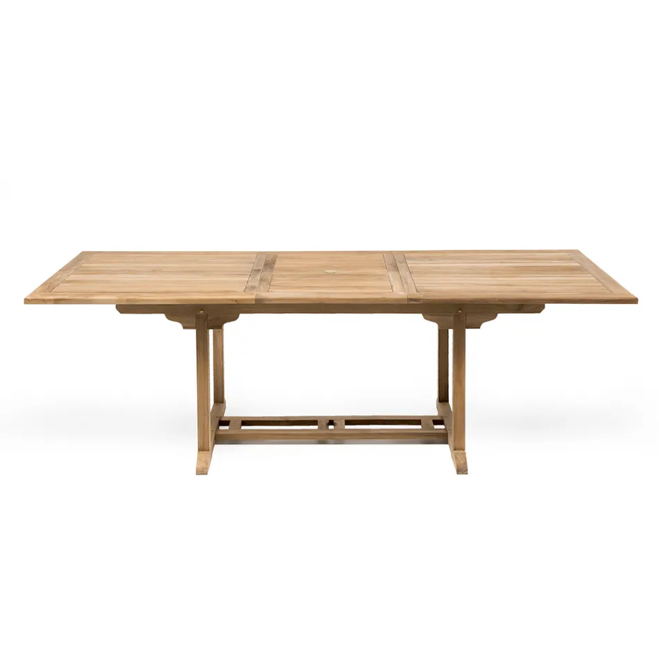Extendable Outdoor Table in Teak of Various Sizes - Yggdrasil Viadurini