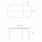 Extendable Dining Table in Veneered Wood up to 170 cm - Nutello Viadurini