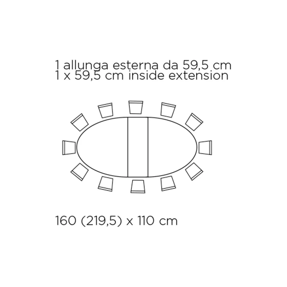 Extendable Round Living Room Table in Laminate Made in Italy - Dollars Viadurini