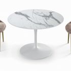 Extendable Round Living Room Table in Laminate Made in Italy - Dollars Viadurini