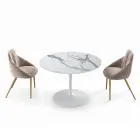 Extendable Round Living Room Table in Laminate Made in Italy - Dollars Viadurini