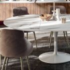 Extendable Round Living Room Table in Laminate Made in Italy - Dollars Viadurini