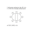 Extendable Round Living Room Table in Laminate Made in Italy - Dollars Viadurini