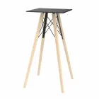 Square Design High Bar Table in Wood and Hpl, 4 Pieces - Faz Wood by Vondom Viadurini