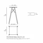 Square Design High Bar Table in Wood and Hpl, 4 Pieces - Faz Wood by Vondom Viadurini