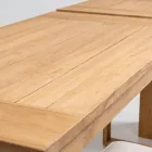 High Bar Table Made of Brushed Natural Teak - Sponda Viadurini