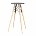 Round Design High Bar Table in Wood and Hpl, 4 Pieces - Faz Wood by Vondom Viadurini