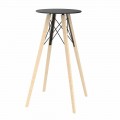 Round Design High Bar Table in Wood and Hpl, 4 Pieces - Faz Wood by Vondom
