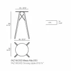 Round Design High Bar Table in Wood and Hpl, 4 Pieces - Faz Wood by Vondom Viadurini