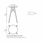 Round Design High Bar Table in Wood and Hpl, 4 Pieces - Faz Wood by Vondom Viadurini