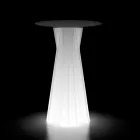 Outdoor High Table with Luminous Base and Hpl Top Made in Italy - Tinuccia Viadurini