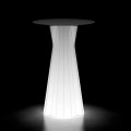 Luminous Outdoor Table with LED Base and Hpl Top Made in Italy - Tinuccia