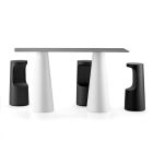 Outdoor High Table with Rectangular Top in HPL Made in Italy - Forlina Viadurini