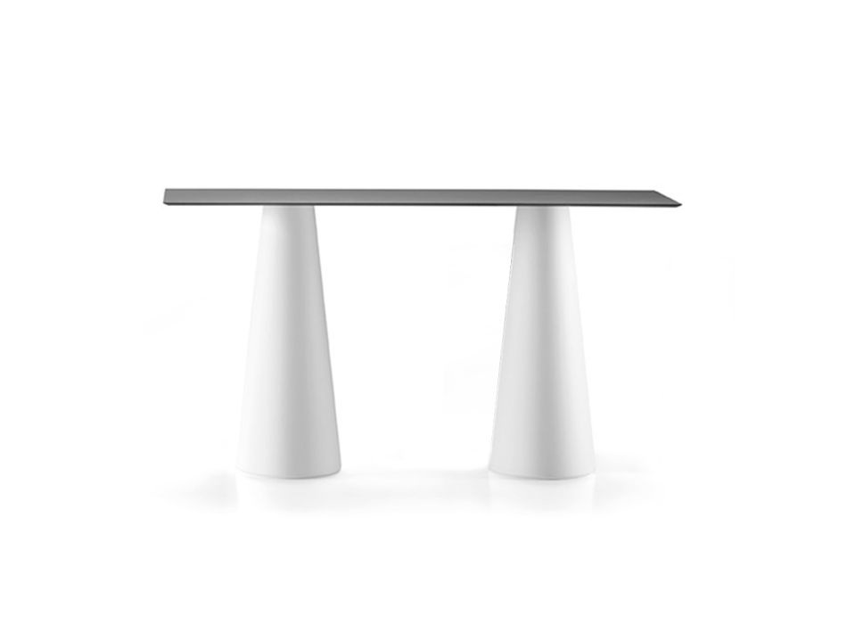 Outdoor High Table with Rectangular Top in Hpl Made in Italy - Forlina Viadurini
