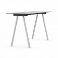 Outdoor High Table in Metal and Rectangular HPL Made in Italy - Devin