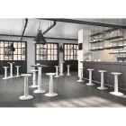 High Round Table in Polyethylene with HPL Top Made in Italy - Pito Viadurini