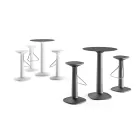 High Round Table in Polyethylene with HPL Top Made in Italy - Pito Viadurini