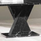 Classic fixed marble table with Byron crossed base Viadurini
