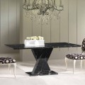Dining table made of black marble, classic design, 200x100 cm Byron