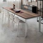 Table with Extendable Top Up to 334 cm Wood Effect Made in Italy - Bavaria Viadurini