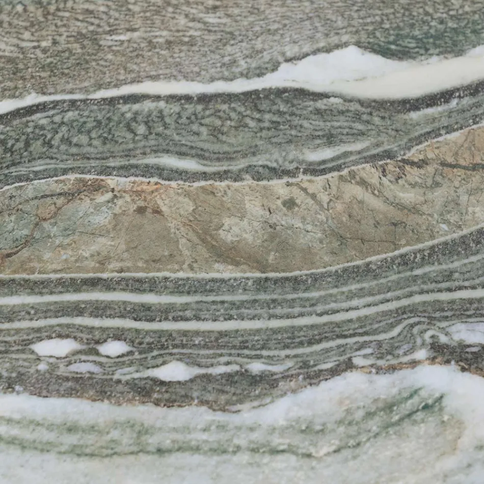 Table with Ceramic Top and Teak Base Made in Italy - Helmet Viadurini