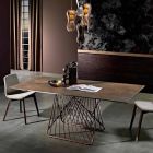 Table with top made in Italy modern glass ceramic, Mitia Viadurini