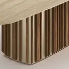 Lunaria Table with Marble Top and Metal Base, Made in Italy Viadurini