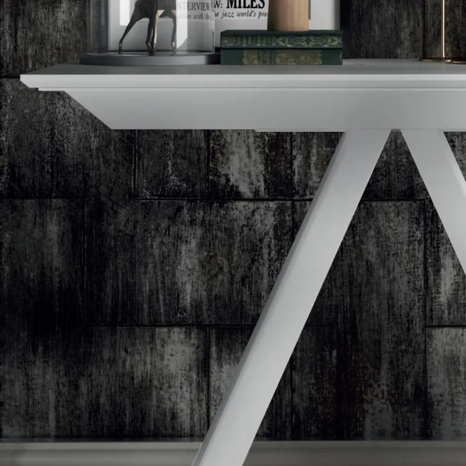 Extendable Console Table up to 325 cm in Made in Italy Laminate - Dalmatian Viadurini