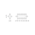 Extendable Console Table up to 325 cm in Made in Italy Laminate - Dalmatian Viadurini